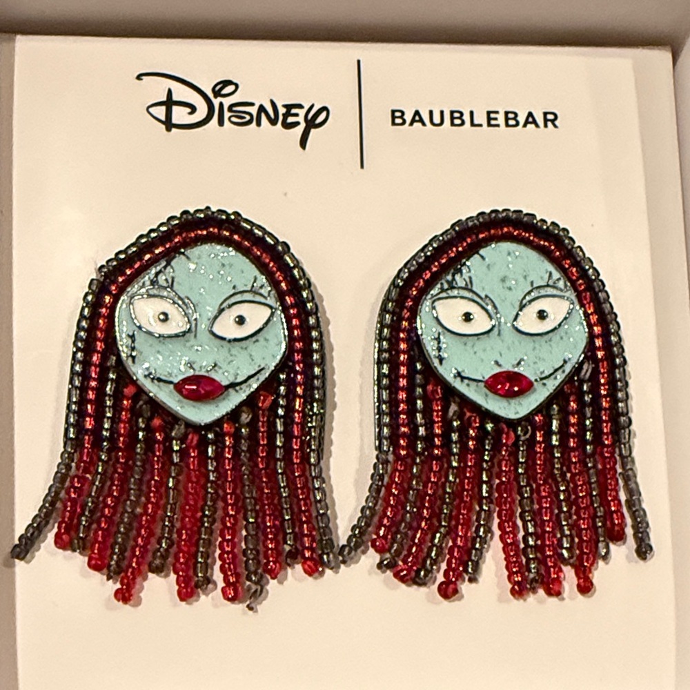 BaubleBar Disney Beaded Face Earrings - Red and Blue